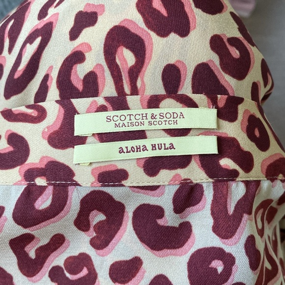 Scotch & Soda “aloha Hula” wrap midi skirt! Animal print! Tiered ruffles Size M - Picture 16 of 16